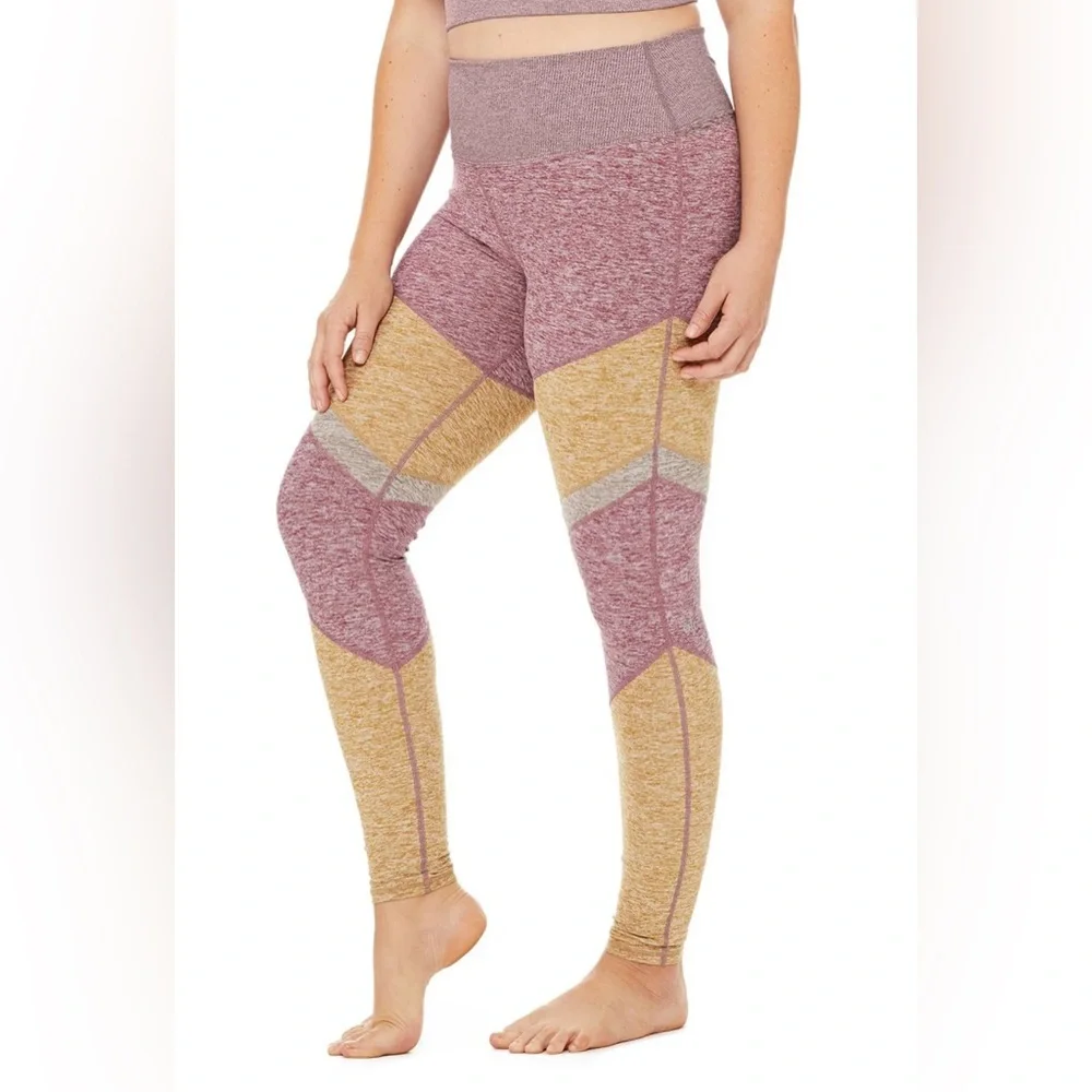 ALO Yoga AloSoft Sheila Legging Dragonfruit Heather/Carmel - Picture 5 of 13